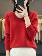 Ferna | Women's Relaxed-Fit V-Neck Knit Jumper — view 12