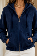Felicity | Women's Hooded Oversized Knit Cardigan – Open Front — view 14