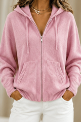 Felicity | Women's Hooded Oversized Knit Cardigan – Open Front — view 16