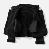 Women's Suede Faux-Shearling Belted Aviator Jacket | Winter — view 6