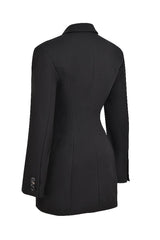 Ottilie | Women's Structured V-Neck Blazer Mini Dress — view 10