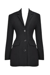Ottilie | Women's Structured V-Neck Blazer Mini Dress — view 8