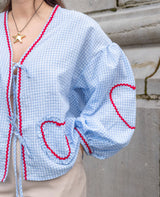 Maristelle | Women's Ruffle Tie-Neck Blouse — view 8