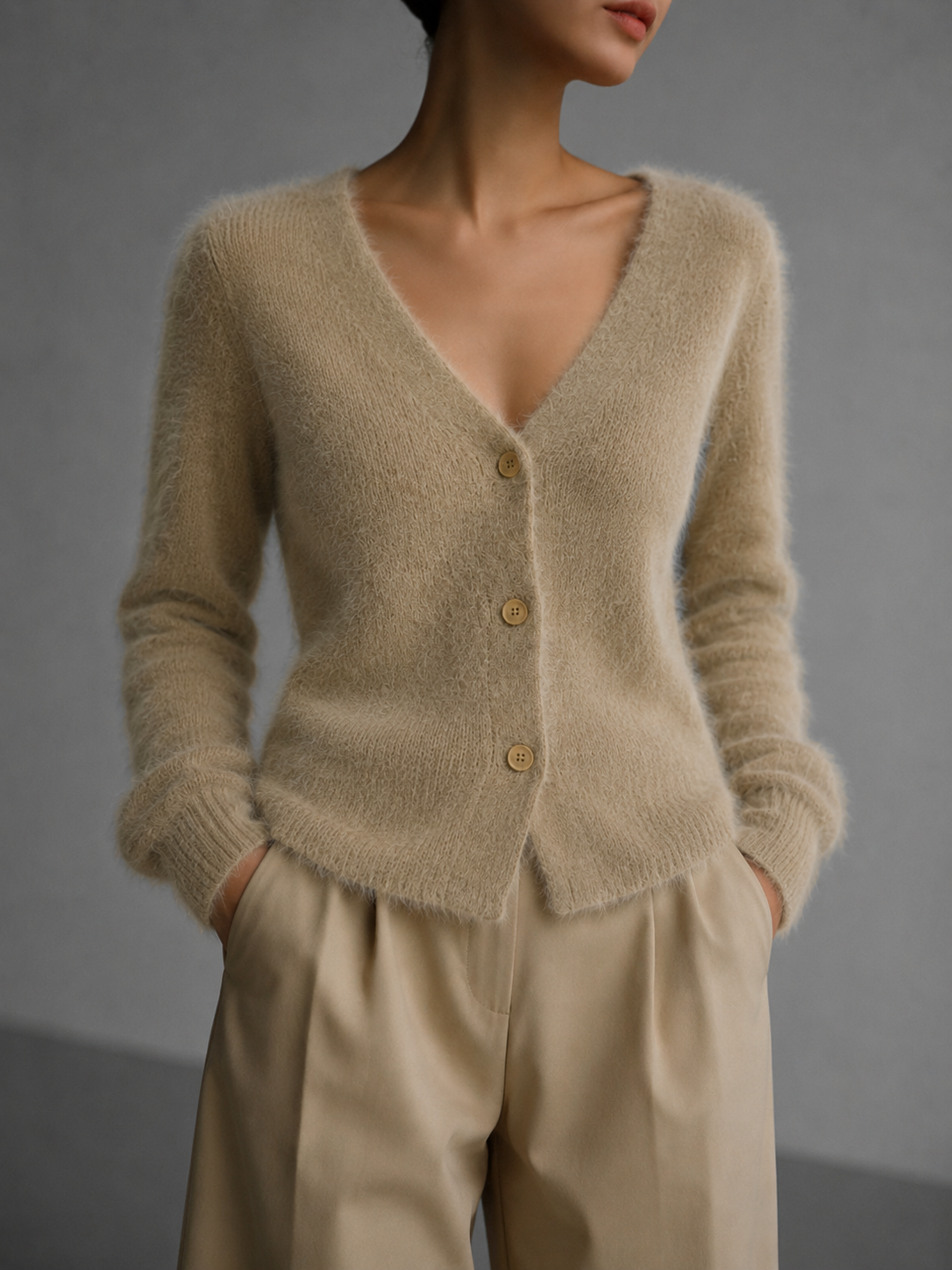 Mara | Women's Oversized Button-Up Cardigan — view 2