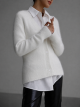 Mara | Women's Oversized Button-Up Cardigan — view 4
