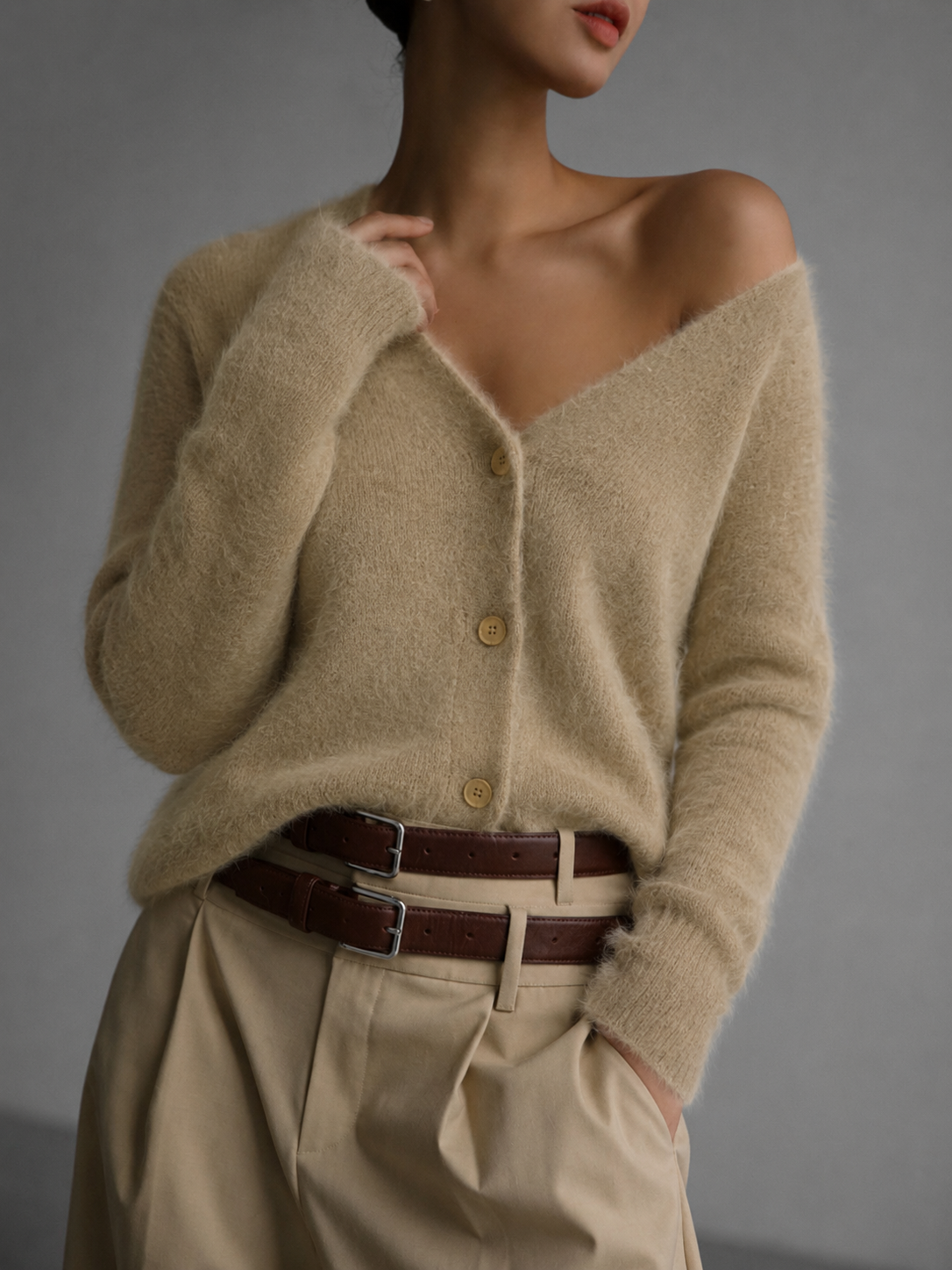 Mara | Women's Oversized Button-Up Cardigan — view 1