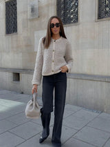 Évarielle | Women's Textured Button-Up Cardigan — view 5