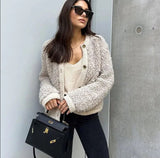 Évarielle | Women's Textured Button-Up Cardigan — view 6