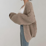 Maëlys | Women's Chunky Knit Balloon Sleeve Cardigan — view 4