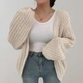Maëlys | Women's Chunky Knit Balloon Sleeve Cardigan — view 1