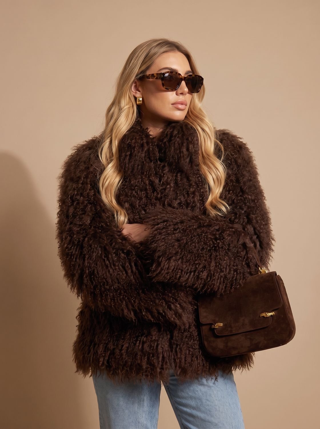 Josie | Women's Shaggy Oversized Faux Fur Winter Coat — view 3