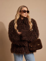 Josie | Women's Shaggy Oversized Faux Fur Winter Coat — view 3