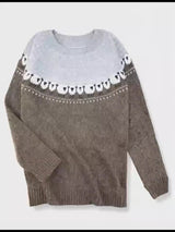 Rosamunde | Women's Fair Isle Sheep Jacquard Knit Jumper — view 6