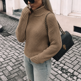 Elowenne | Women's Chunky Knit Oversized Roll Neck Jumper — view 2