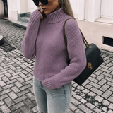Elowenne | Women's Chunky Knit Oversized Roll Neck Jumper — view 4