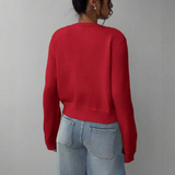 Évarielle | Women's Cropped Button Knit Cardigan — view 8