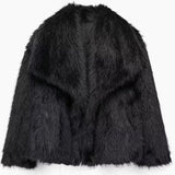 Romy | Women's Cropped Faux Fur Jacket — view 11