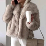 Romy | Women's Cropped Faux Fur Jacket — view 2