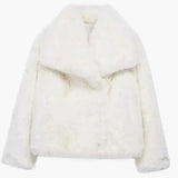Romy | Women's Cropped Faux Fur Jacket — view 6