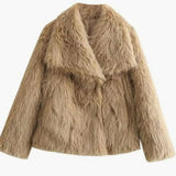 Romy | Women's Cropped Faux Fur Jacket — view 9