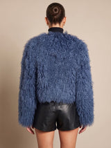 Wilhelmina | Cropped Teddy-Style Faux Fur Coat — view 6