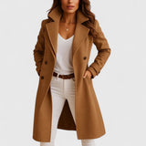 Women's Longline Tailored Notch Lapel Button Front Coat — view 3