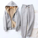 Nerisse | Women's Fleece-Lined Relaxed-Fit Winter Hoodie & Jogger Tracksuit Set — view 2