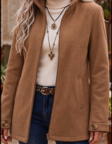 Women's Textured Zip-Up Winter Jacket — view 3