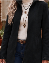 Women's Textured Zip-Up Winter Jacket — view 4