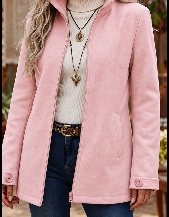 Women's Textured Zip-Up Winter Jacket — view 1