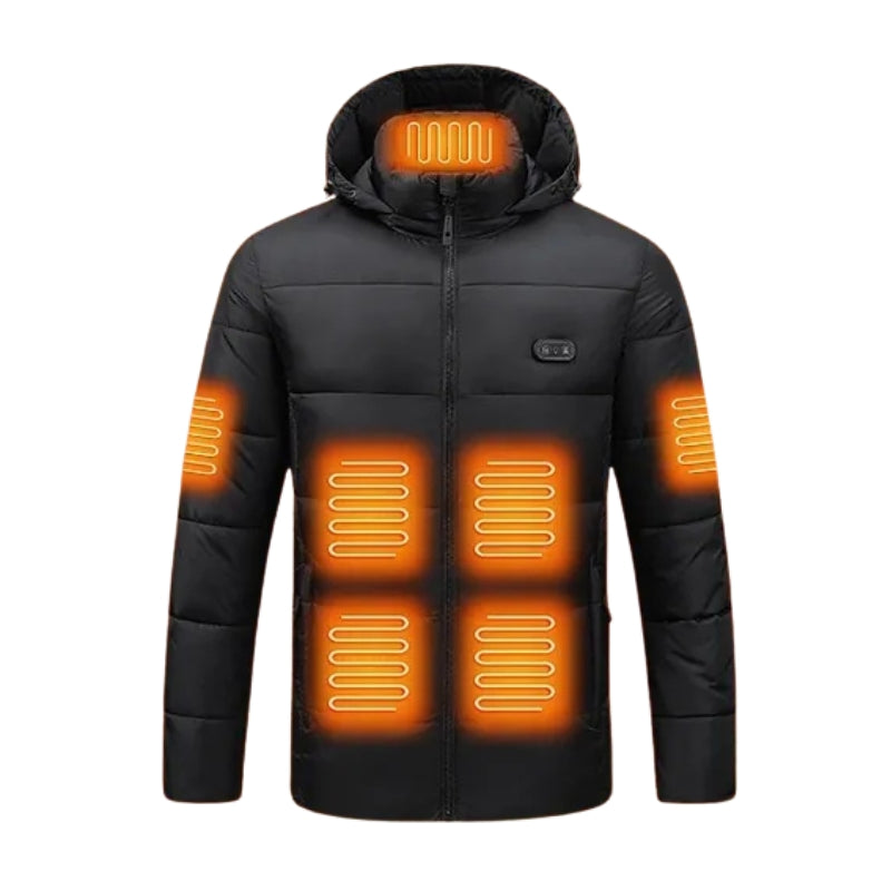Ffion | Women's Heated Puffer Jacket with Detachable Hood & Two-Tone Yoke — view 2