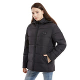 Ffion | Women's Heated Puffer Jacket with Detachable Hood & Two-Tone Yoke — view 1