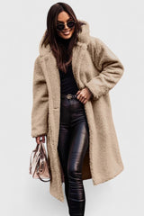 Winnifred | Women's Longline Teddy Fleece Oversized Coat — view 1