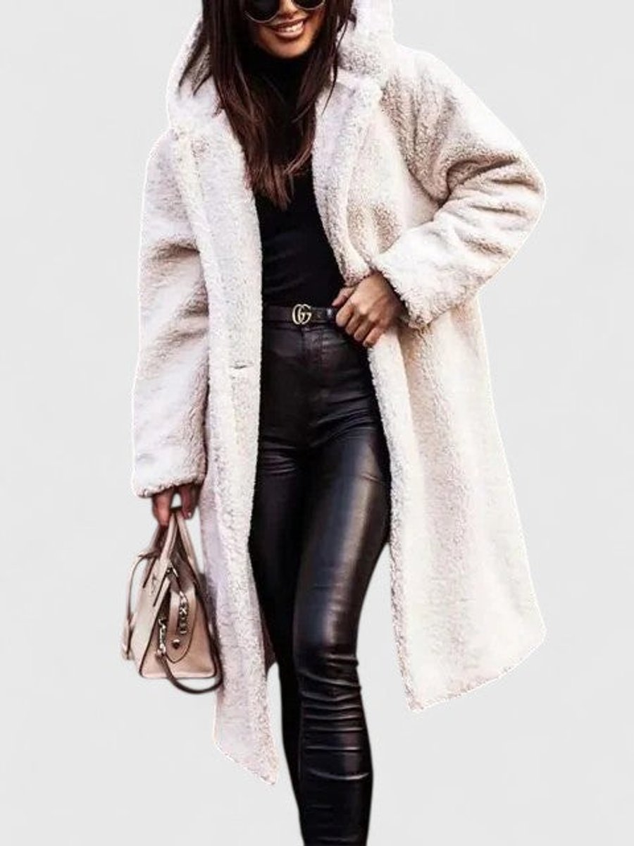 Winnifred | Women's Longline Teddy Fleece Oversized Coat — view 2
