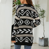 Marcelline | Women's Longline Patterned Knit Cardigan — view 12