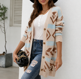 Marcelline | Women's Longline Patterned Knit Cardigan — view 15
