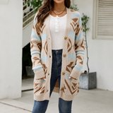 Marcelline | Women's Longline Patterned Knit Cardigan — view 18