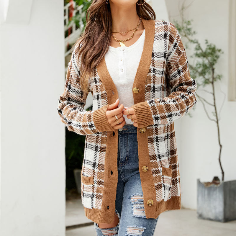 Marcelline | Women's Longline Patterned Knit Cardigan — view 2