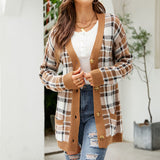 Marcelline | Women's Longline Patterned Knit Cardigan — view 2