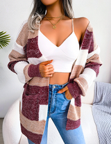 Marlowe | Women's Colour-Block Striped Cardigan — view 12
