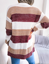Marlowe | Women's Colour-Block Striped Cardigan — view 13