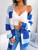 Marlowe | Women's Colour-Block Striped Cardigan — view 3