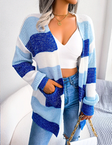 Marlowe | Women's Colour-Block Striped Cardigan — view 4