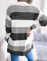 Marlowe | Women's Colour-Block Striped Cardigan — view 8