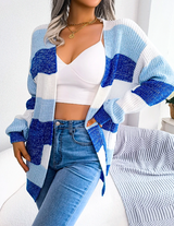Marlowe | Women's Colour-Block Striped Cardigan — view 1