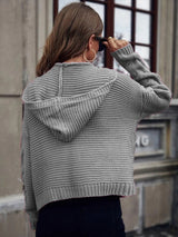 Soléanne | Women's Hooded Cable Knit Cardigan — view 2