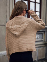 Soléanne | Women's Hooded Cable Knit Cardigan — view 8
