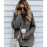 Isalune | Women's Long Roll-Neck Knit Sweater — view 3