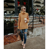 Isalune | Women's Long Roll-Neck Knit Sweater — view 6