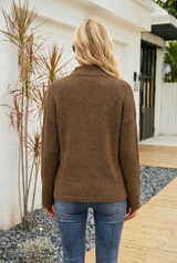 Celestelle | Women's Oversized Half-Zip Knitted Jumper — view 5
